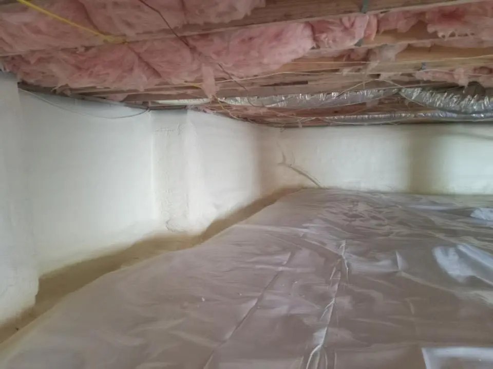 Crawl space encapsulation with closed-cell spray foam for Roof Waterproofing in Spring Garden